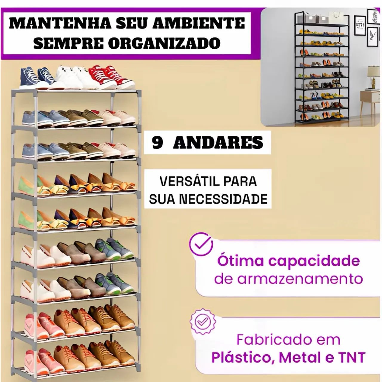 Sapateira vertical 9 andares 