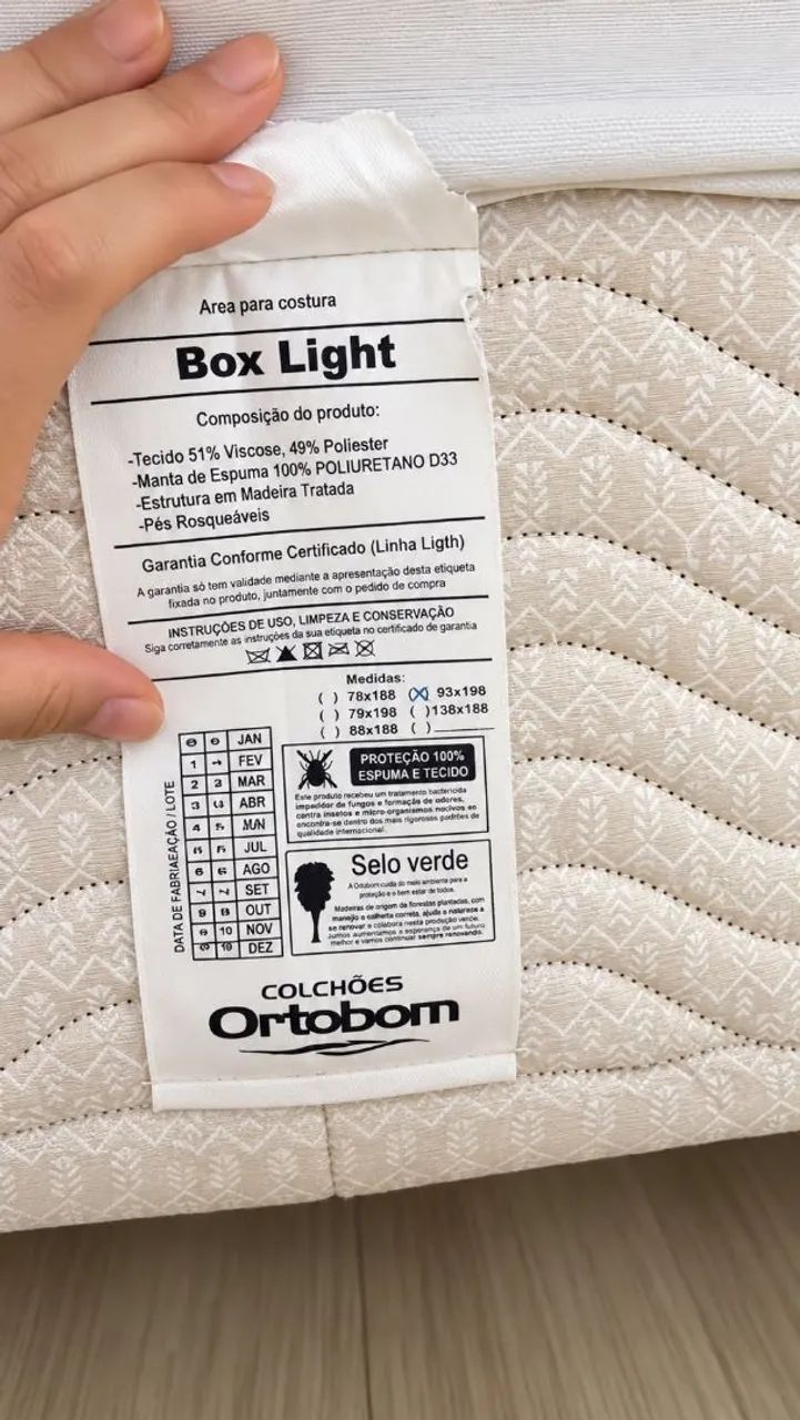 Cama super king Ortobom com pilow