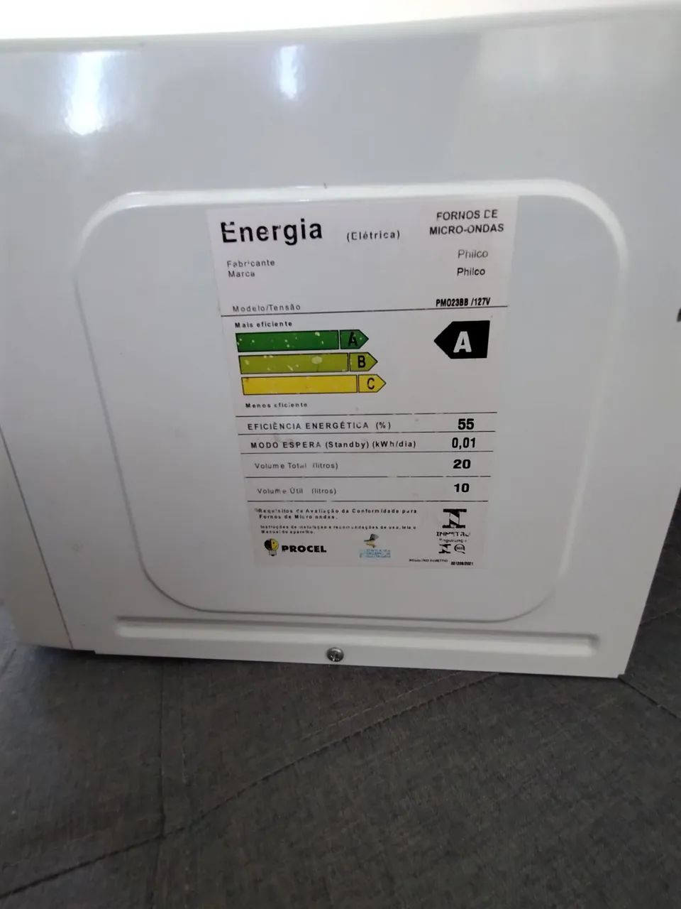 Microondas Philco 20L 127v - PMO23BB (com defeito) - Foto 3