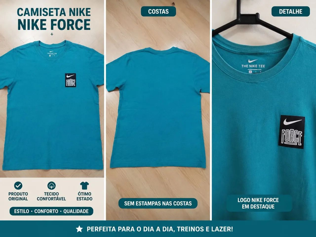 Camiseta Nike Force Masculina M - Foto 2