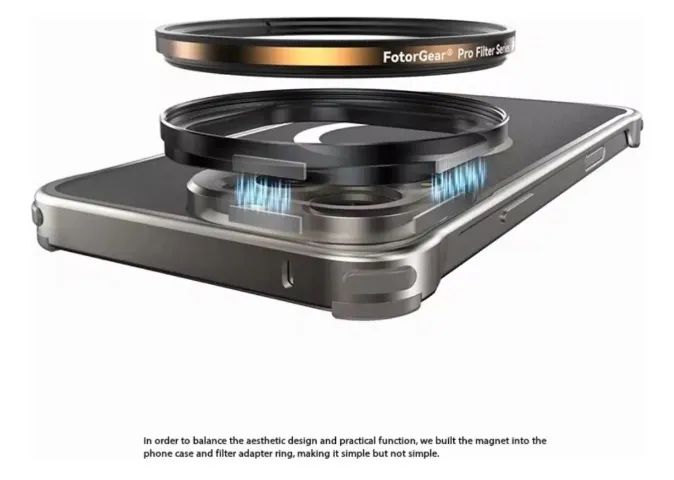 Case Fotorgear c/ Suporte Filtros 67mm para iPhone 16 Pro - Foto 4