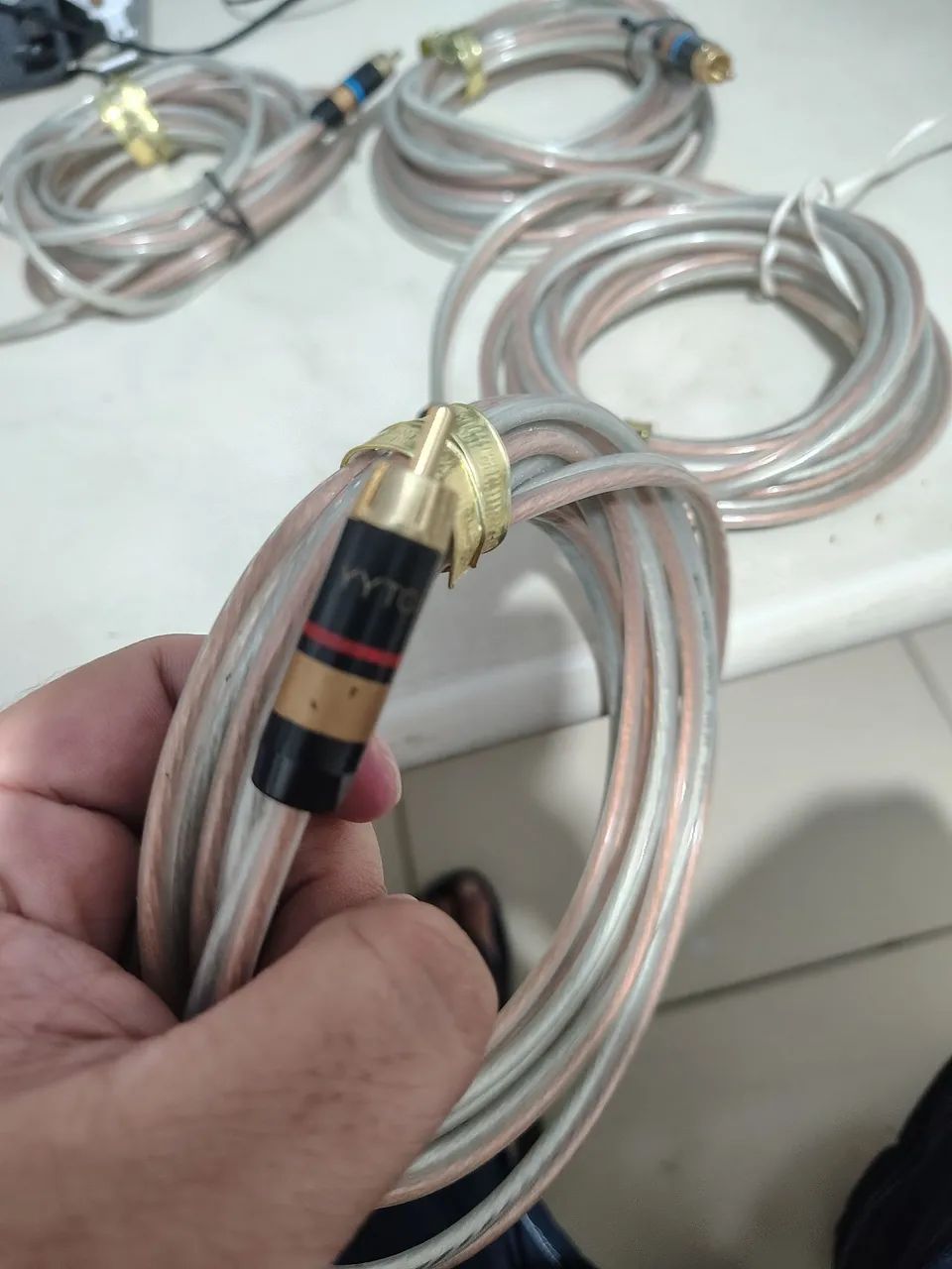 2 Pares de Cabos RCA para Caixas de Som ponta Solta YYTCG - Foto 2