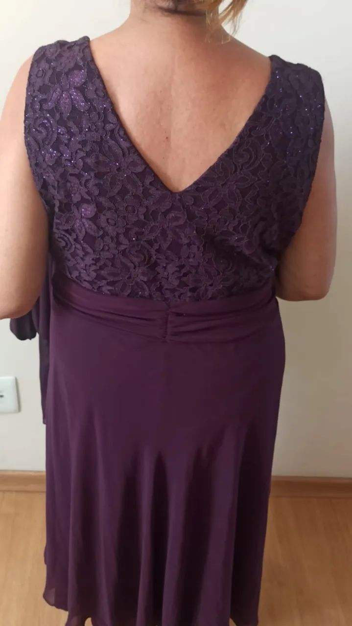 VESTIDO DE FESTA ROXO EXTRA G - Foto 2