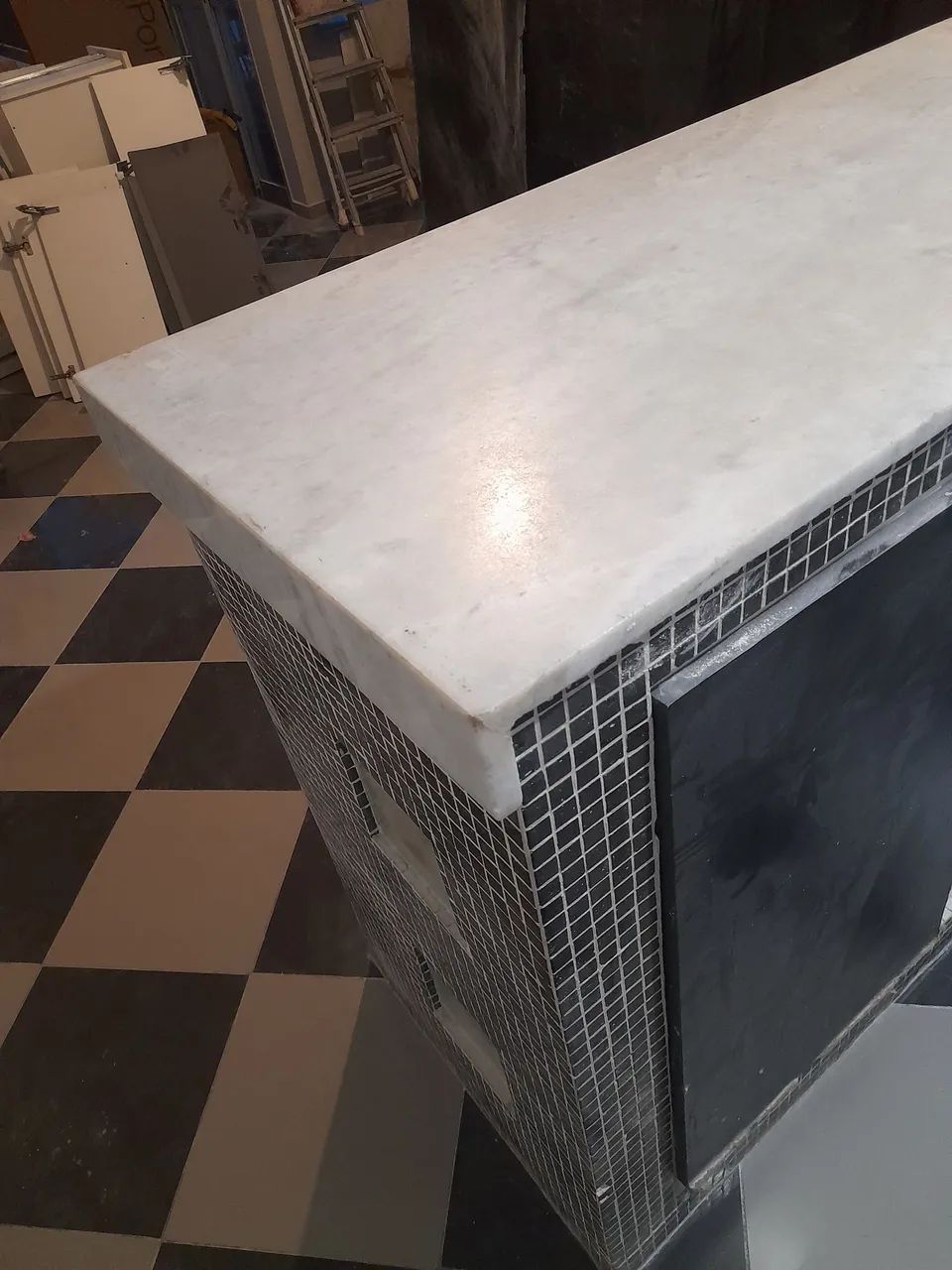Bancada marmore branco para ilha  - Foto 4