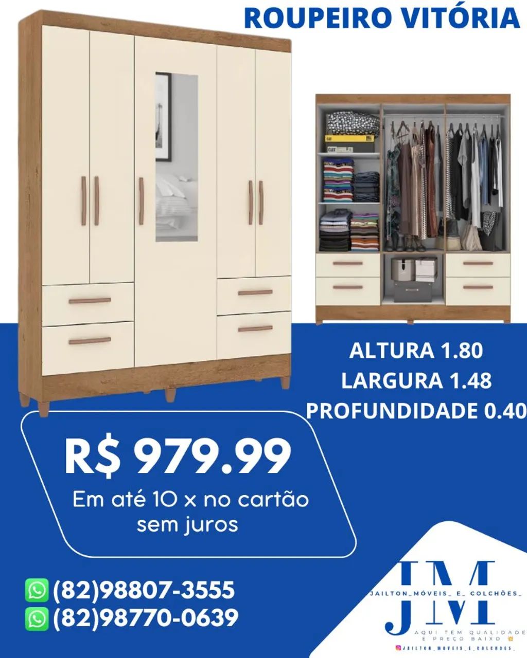 PROMOÇÃO DE GUARDA ROUPA CASAL APARTI DE  - Foto 4