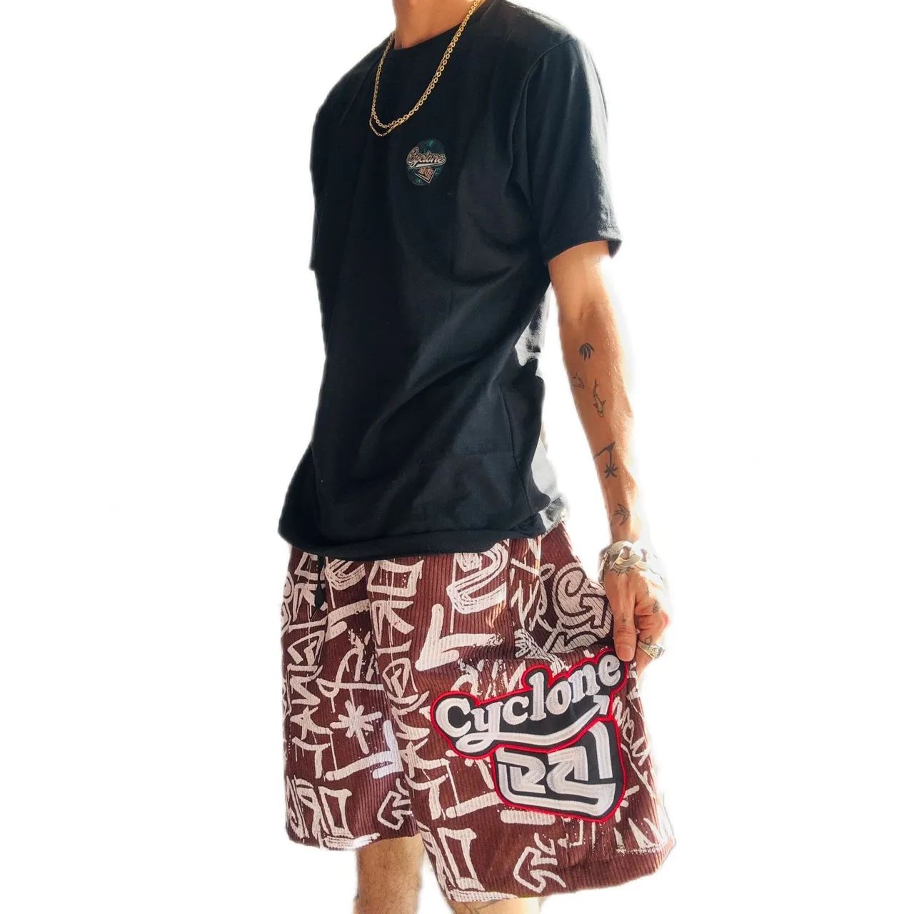 Bermuda Cyclone Veludo estampado  - Foto 3