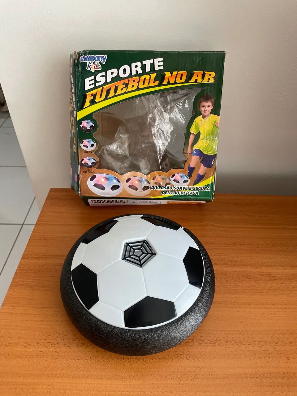 Brinquedo flutuante de plástico com sensor bola de futebol