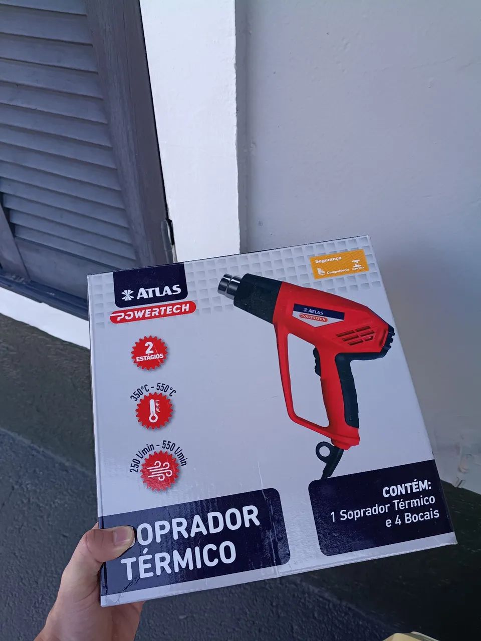 Soprador Térmico Atlas Powertech 550°C com 4 Bocais