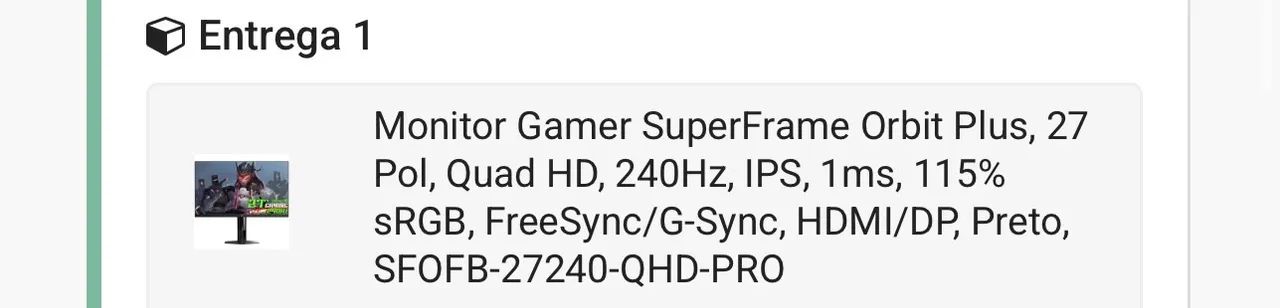 Monitor gamer 27 240hz QUAD HD  - Foto 3