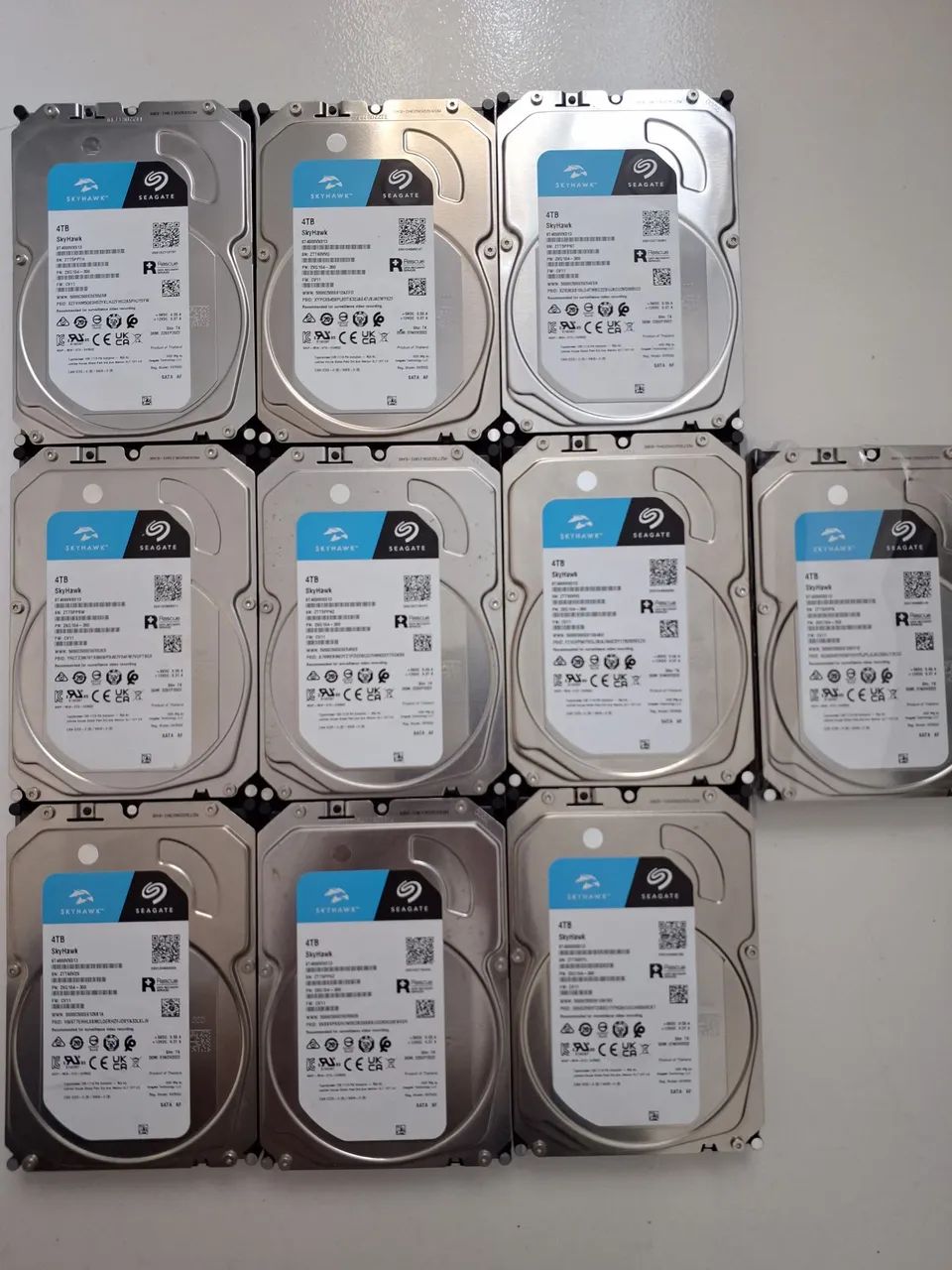10 hds 4TB cftv DVRs CPUs NVR 