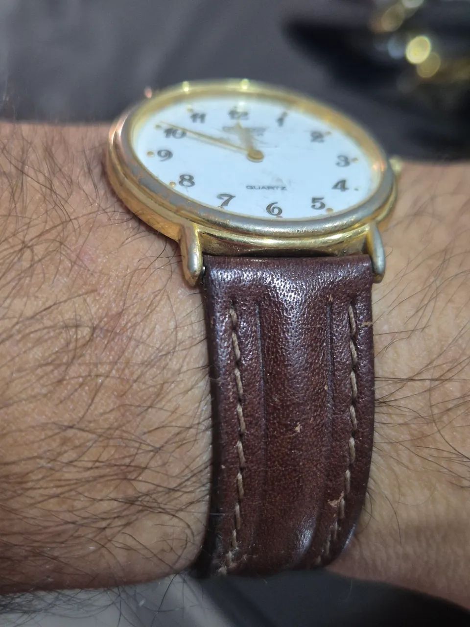 Relógio ORIENT VINTAGE DOURADO  À QUARTZ  -  ÓTIMO ESTADO - Foto 3