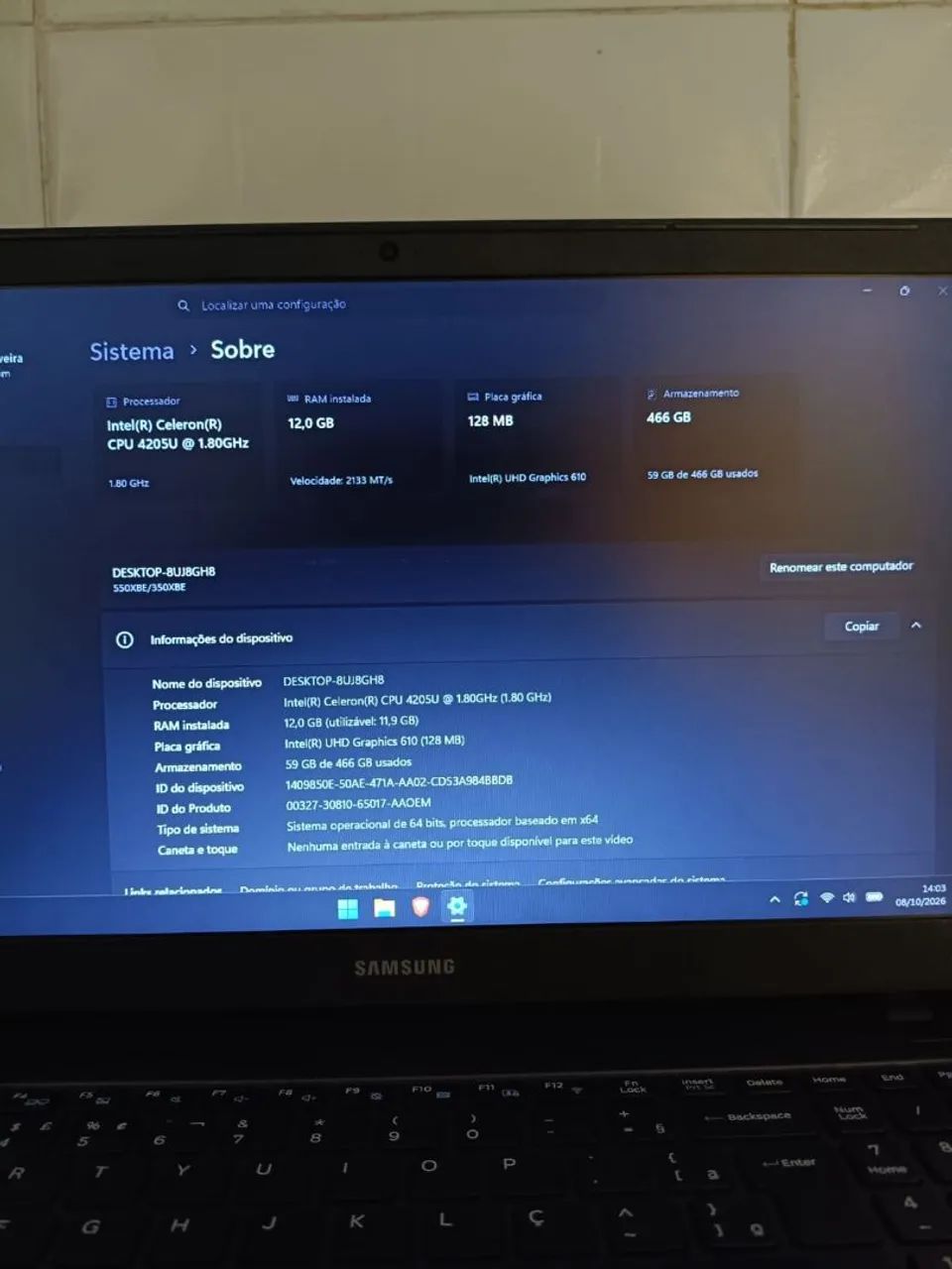 Notebook Samsung 12gb de ram  - Foto 3