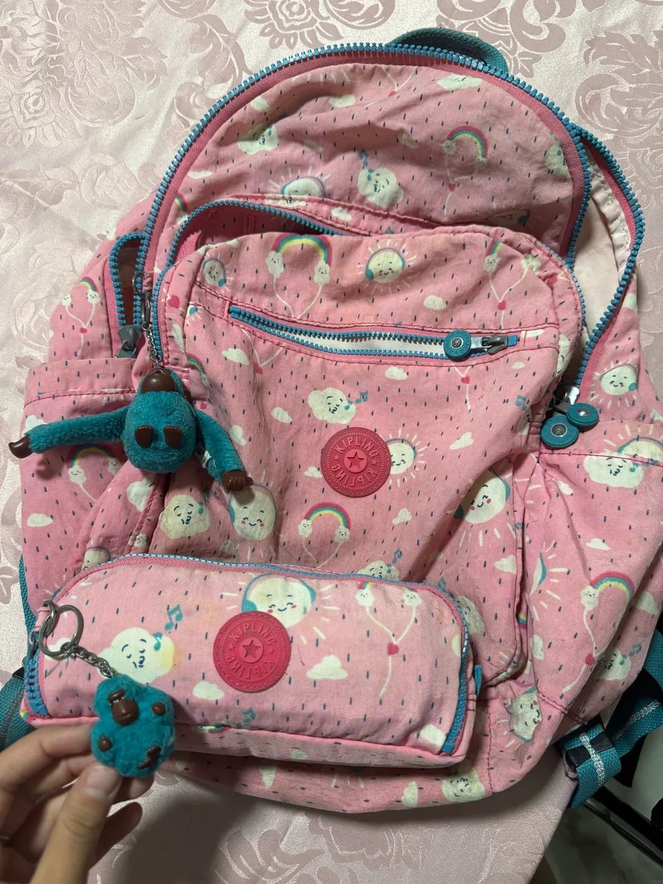 mochila e estojo kipling