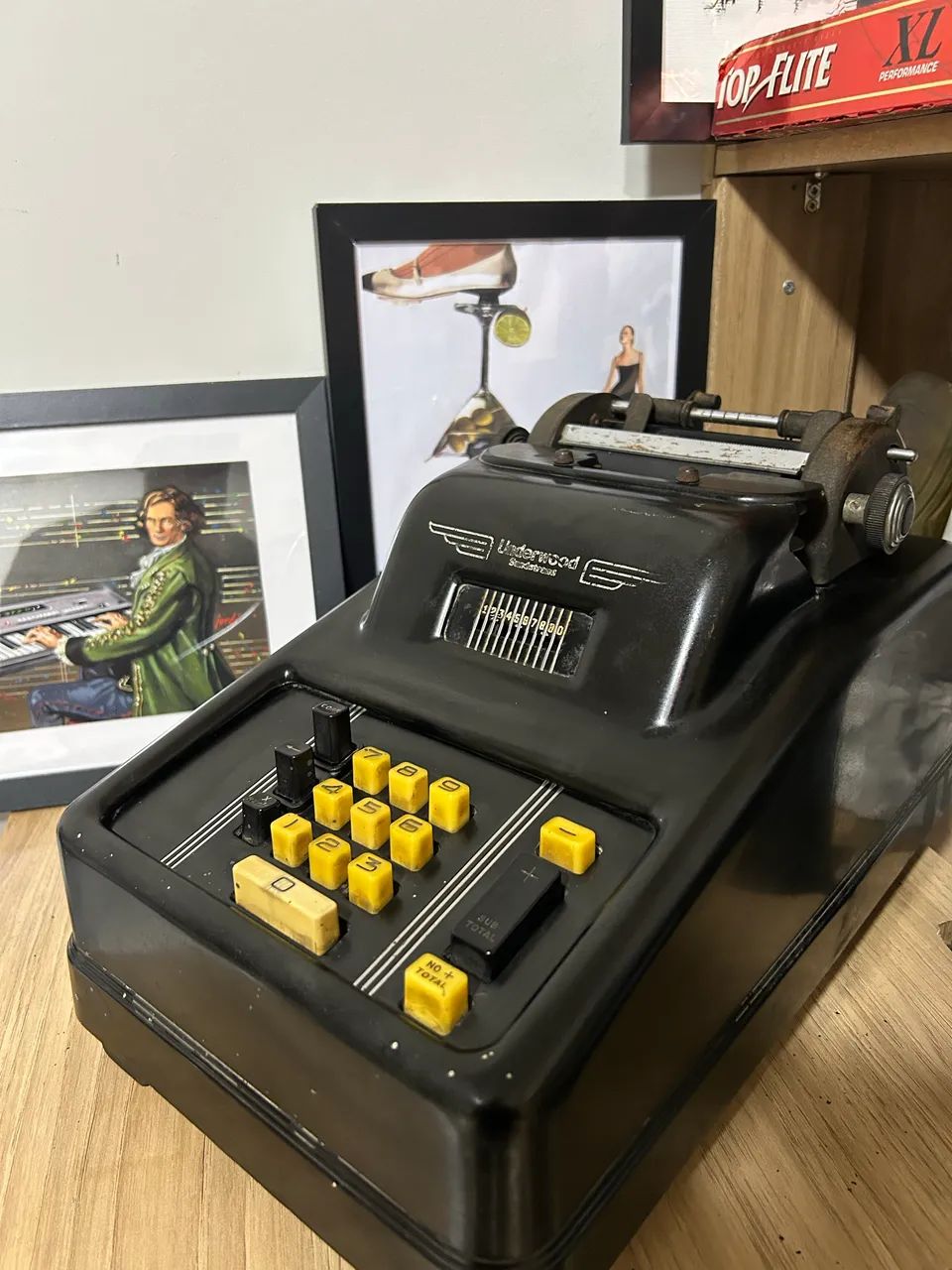 Raríssima máquina de calcular underwood