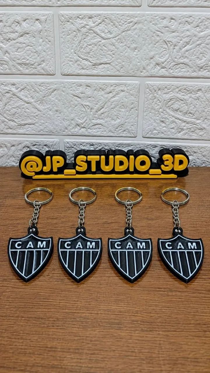 Kit com 4 chaveiros do Clube Atlético Mineiro 