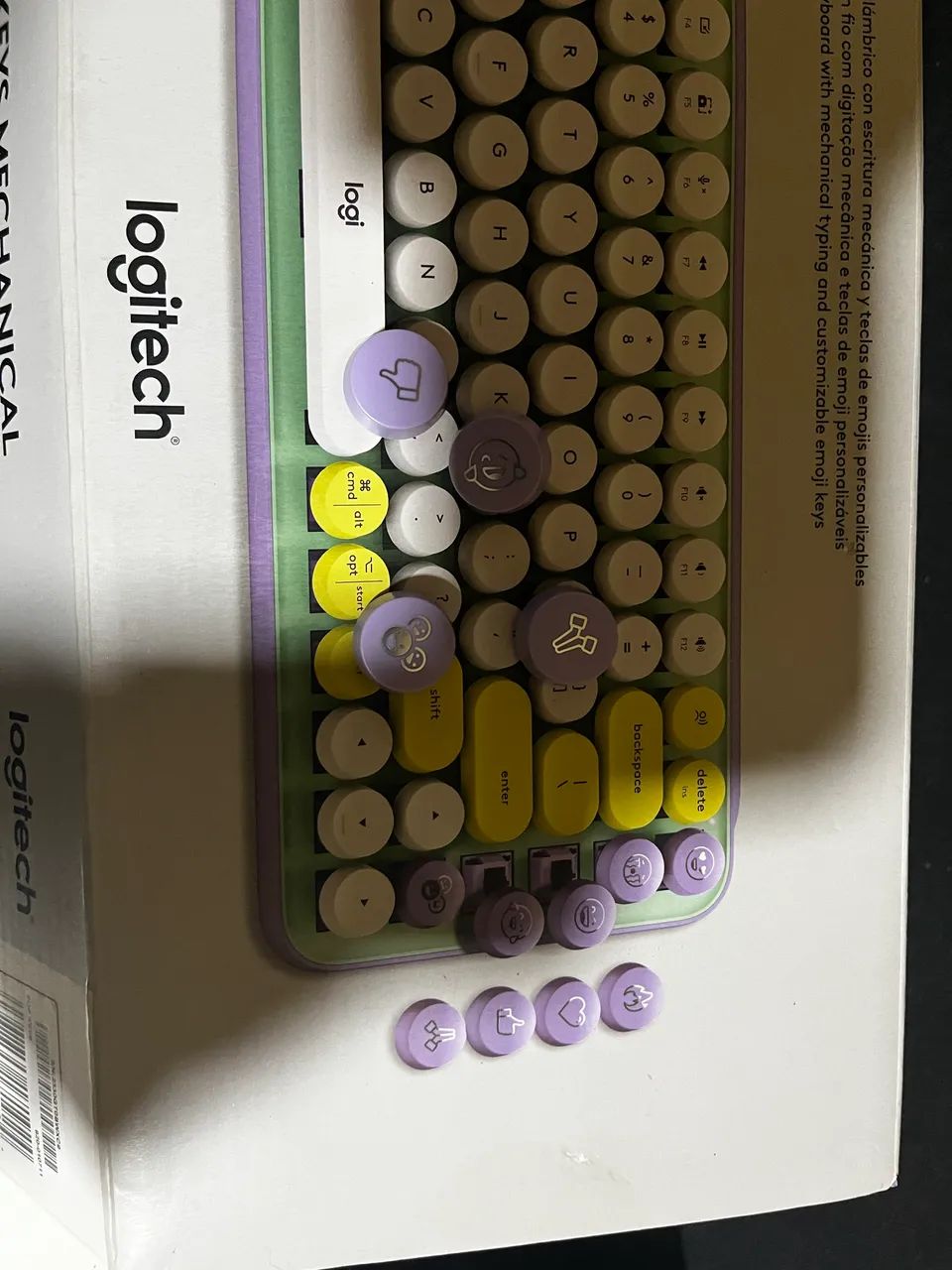 Logitech PopKeys Roxo-Amarelo-Branco