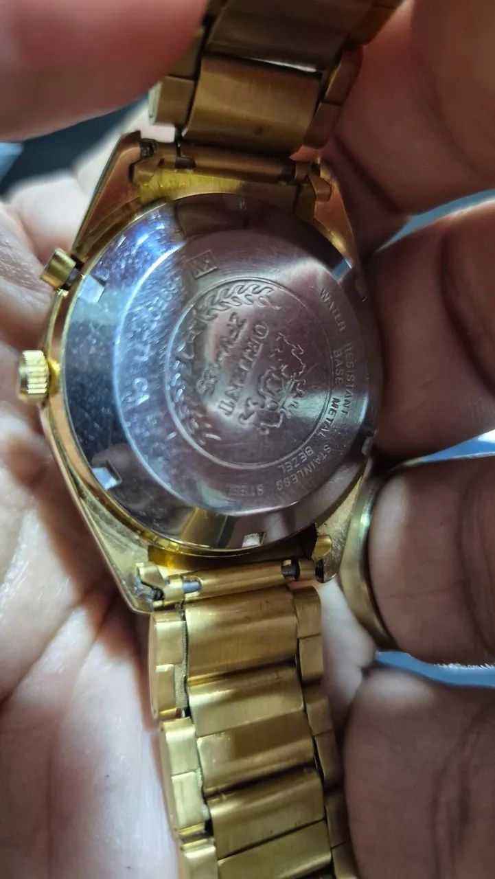 Relógio ORIENT 3 ESTRELAS DOURADO   AUTOMÁTICO  -  IMPECÁVEL  - Foto 4