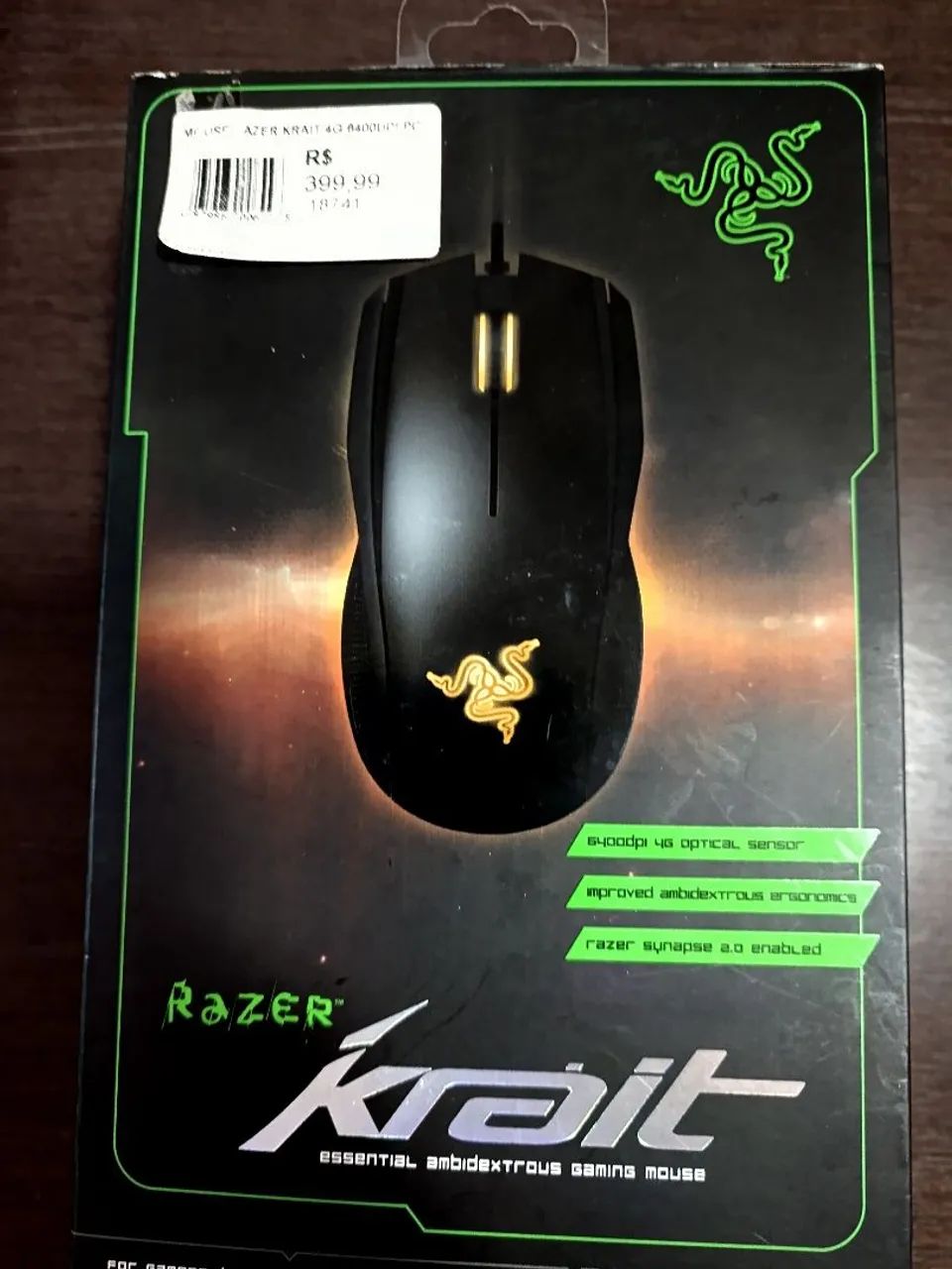 Mouse Razer krait gamer com fio
