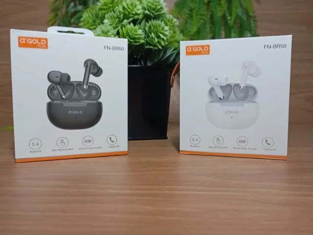 Fone Bluetooth A'Gold BR50 TWS Sem Fio com Microfone e Estojo