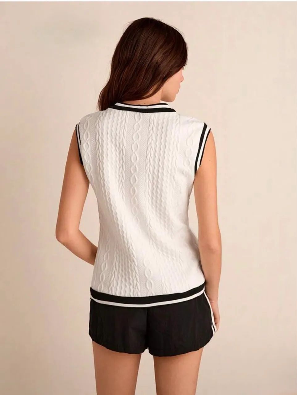 Colete de malha casual suéter  - Foto 2
