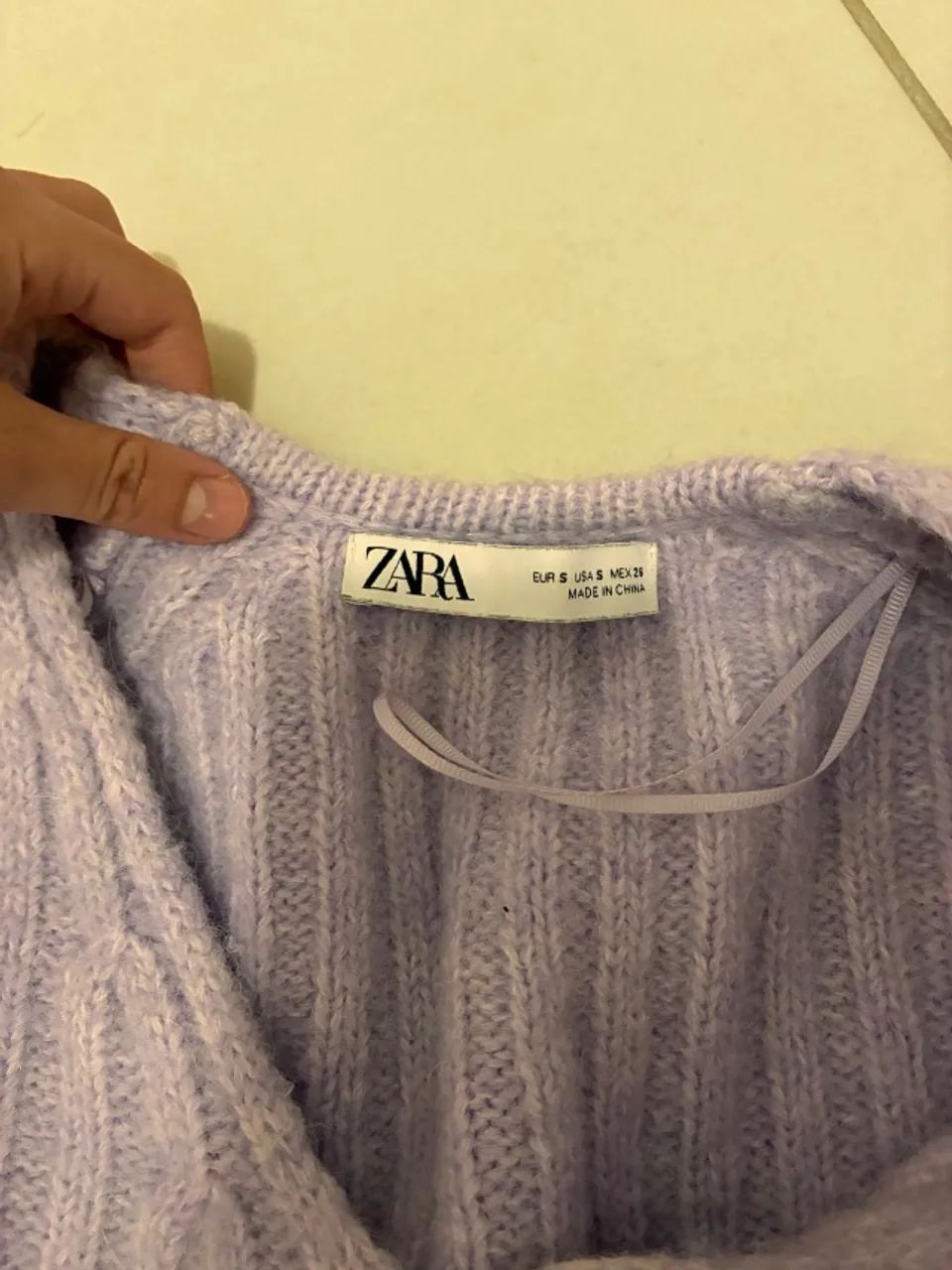 casaco tricot da zara, lilás  - Foto 2