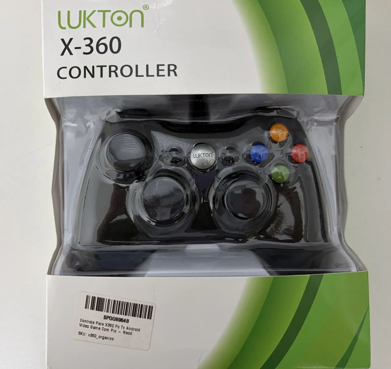 Controller X-360 Lukton ( Pc, Tv, Android E Game Com Fio ) Preto
