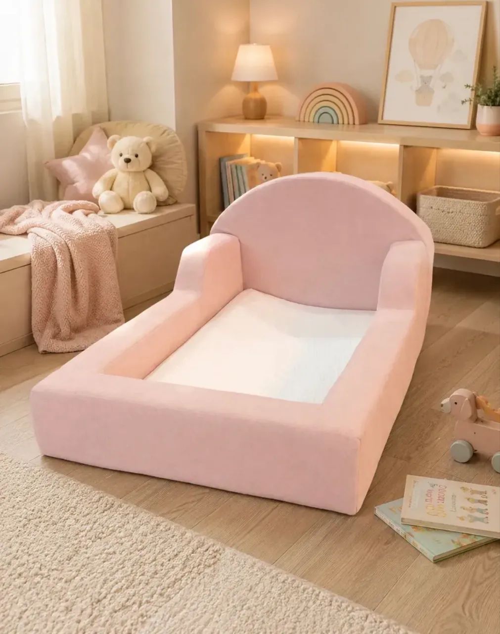 Cama infantil montessoriana  na embalagem