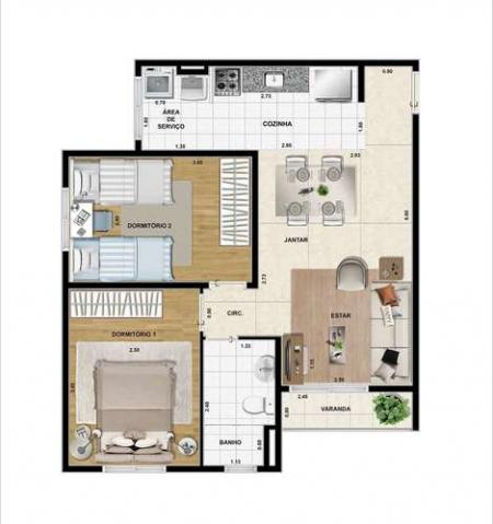 Kairós - Residencial Itaquá - 52m² - Itaquaquecetuba, SP - Foto 17