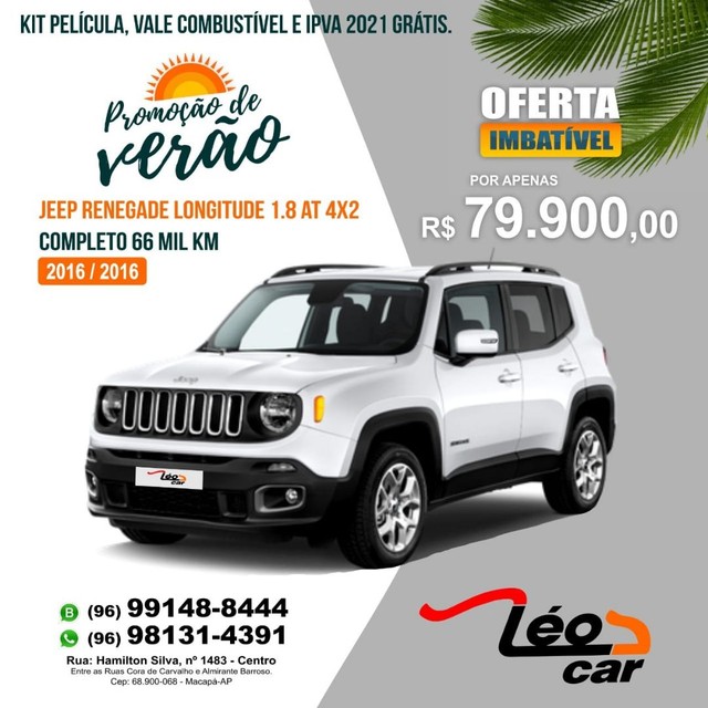 VENDO UM LINDO JEEP RENEGADE 1.8 AT COMPLETO 72MIL KM 2016 / 2016