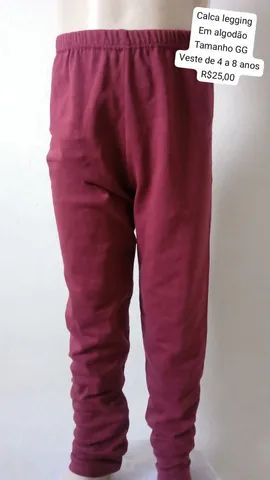 Capri infantil em algodão tamanho GG veste até 8 anos 