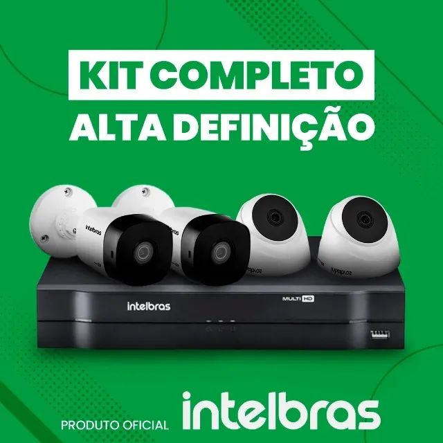 Kit 04 câmeras Intelbras Instalado