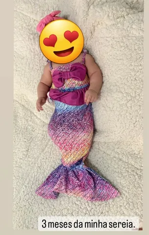 Fantasia Sereia, Roupa Infantil para Menina Fantasia Sereia Usado 90140269