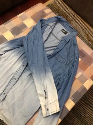 Camisa manga longa jeans - Foto 4