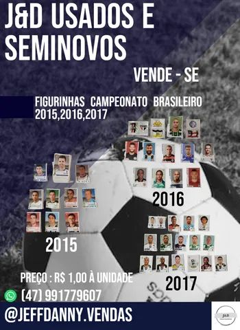 FIGURINHAS CAMPEONATO BRASILEIRO 2015,2016 E 2017