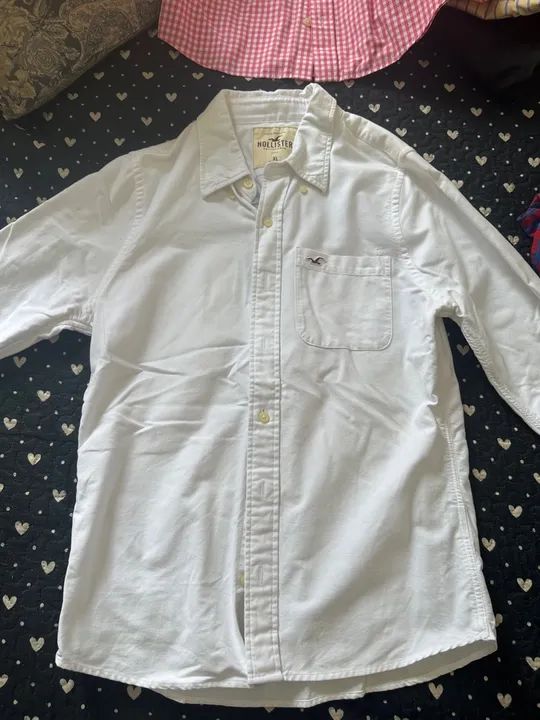 Camisa Hollister branca manga comprida Tamanho M
