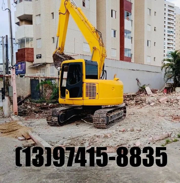 Escavadeira pc komatsu 138 ano 2009 giro zero 13 toneladas