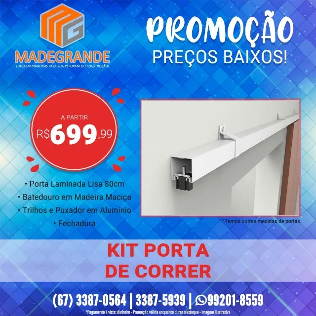 Kit Porta de Correr Promocional