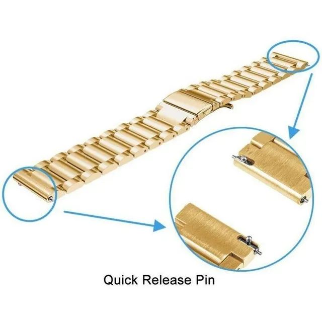 Pulseira em aço 22mm para Relógio Smartwatch Samsung Amazfit Haylou etc - Foto 2