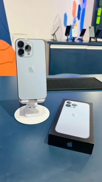 iPhone 13 Pro Semi-Novo 128GB Azul Saúde de Bateria 88% Sem Marcas