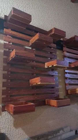 jardim vertical de madeira - Foto 2