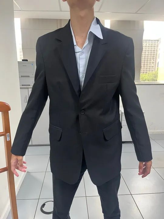 Blazer Masculino Preto - Tamanho 50 - Foto 2