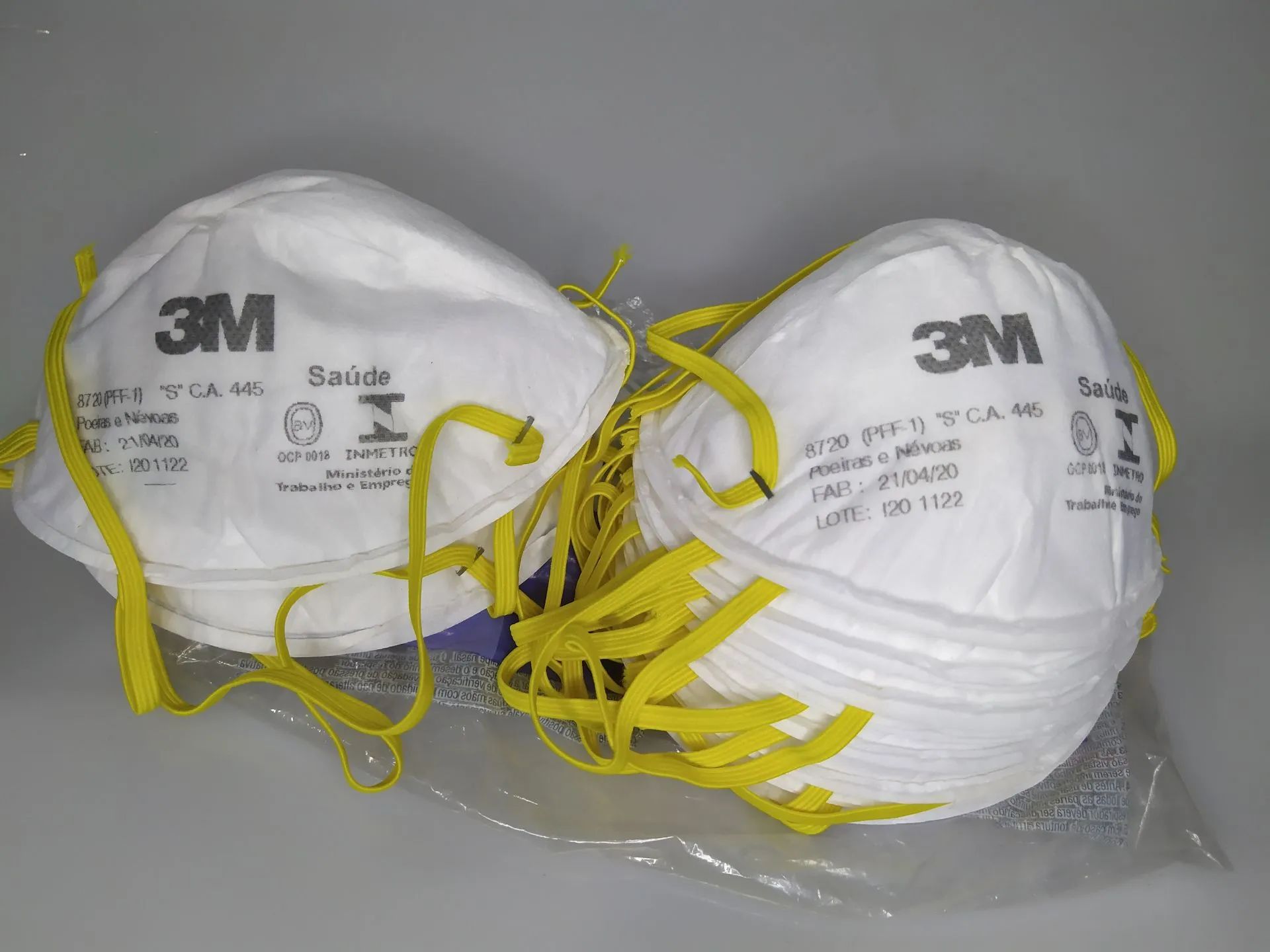 Máscaras 3M, kit com 10, modelo pff-1, contra poeira e nevoa - Foto 2