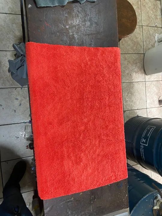  Kit com 5 Toalhas em Microfibra Sem Costura 40x60 - Vermelha com Tecnologia Coreana - Foto 2