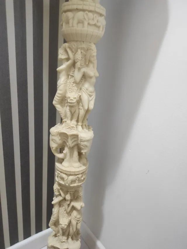 Estátua marmorizada com dente de elefante - Foto 3