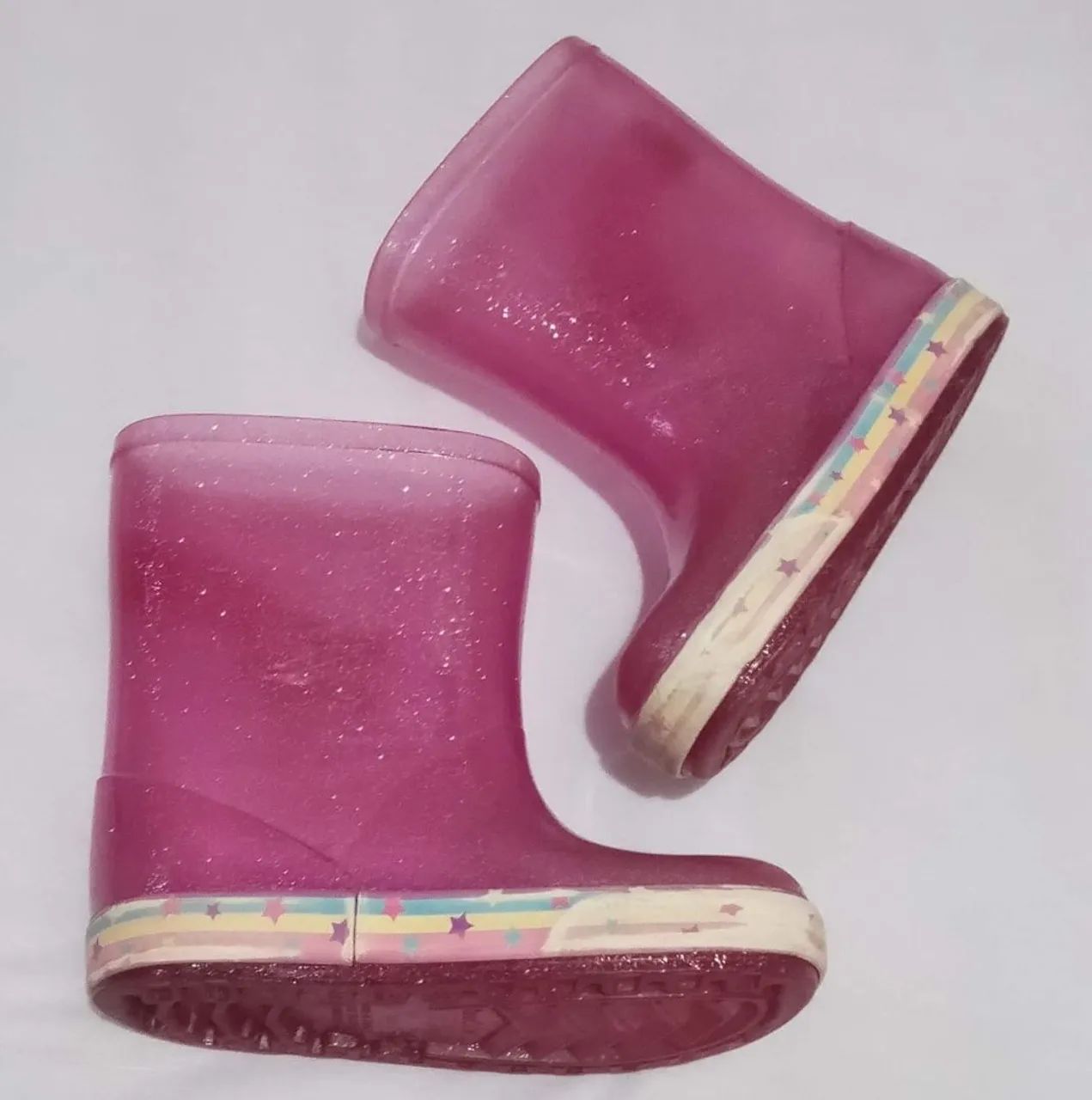 Botas de Chuva Rosa com Glitter 23/24 - Foto 3