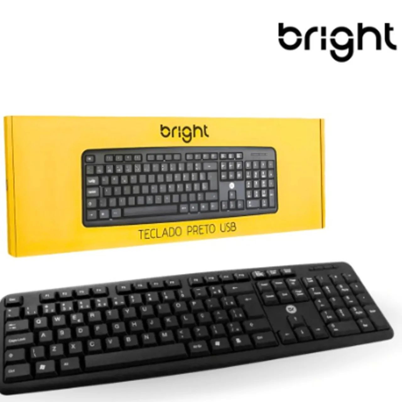 TECLADO BASIC PRETO USB - BRIGHT