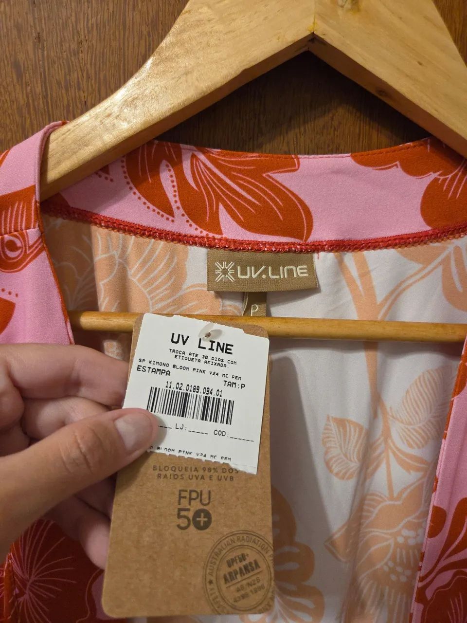 Conjunto saída de praia c/ kimono + shorts c/etiqueta da UV LINE *NÃO VENDO SEPARADO* - Foto 3