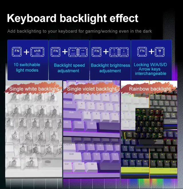 Teclado Mecanico E-yooso Z-94 Switch Red Padrão BR - Periféricos e