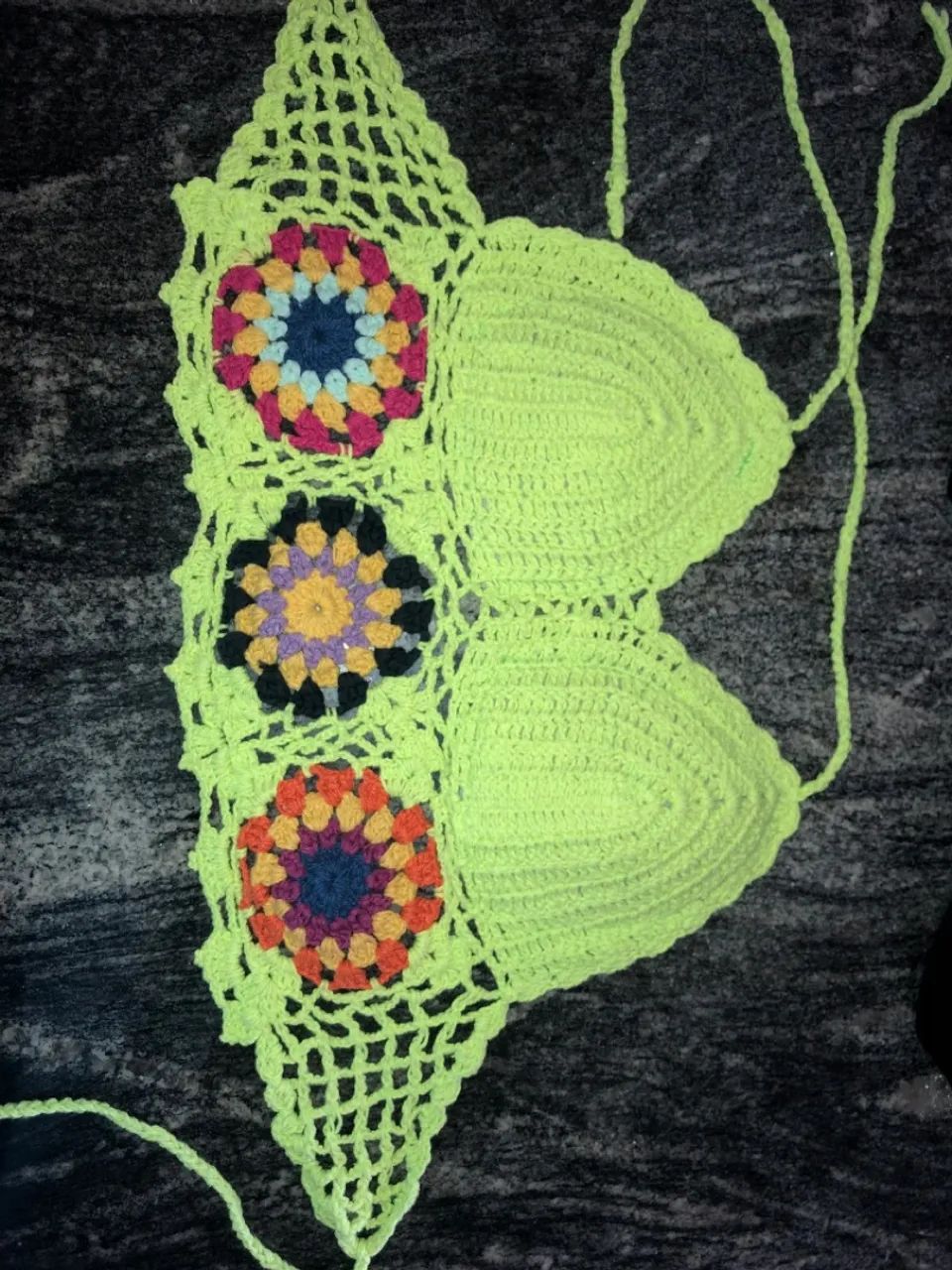 Cropped / top de crochê (P) - Foto 2