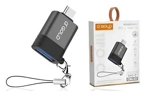 Adaptador Otg Tipo C Para Usb A Gold  - Foto 3
